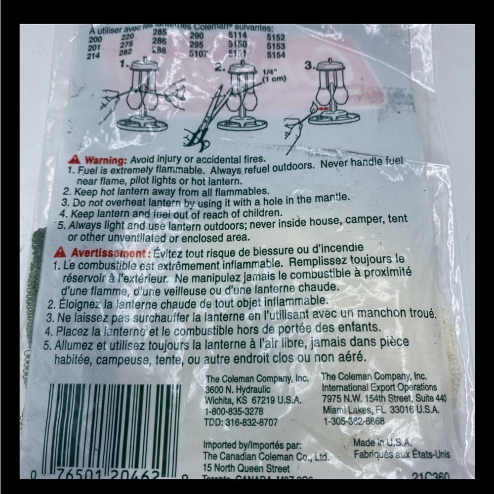 Coleman String Tie Lantern Mantles, 4-Pack of Coleman Lantern Mantles 21A104 - Picture 5 of 5